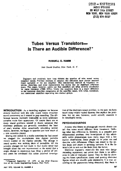 Manuals - Tubes Versus Transistors -Is there an Audible Difference Thumbnail